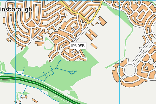 IP3 0SB map - OS VectorMap District (Ordnance Survey)