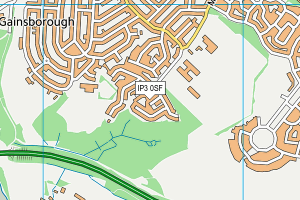 IP3 0SF map - OS VectorMap District (Ordnance Survey)