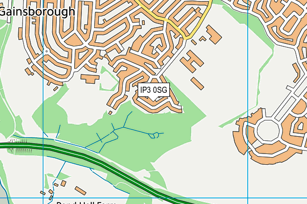 IP3 0SG map - OS VectorMap District (Ordnance Survey)