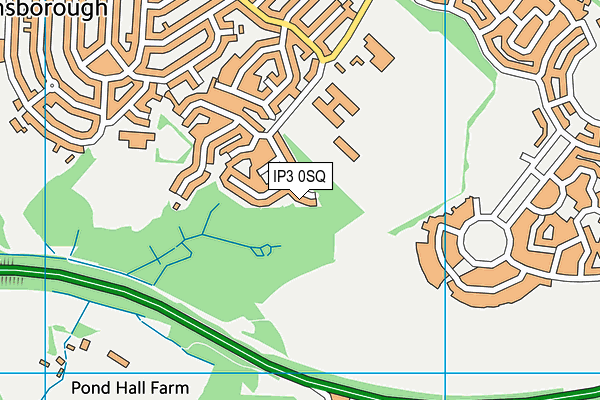 IP3 0SQ map - OS VectorMap District (Ordnance Survey)