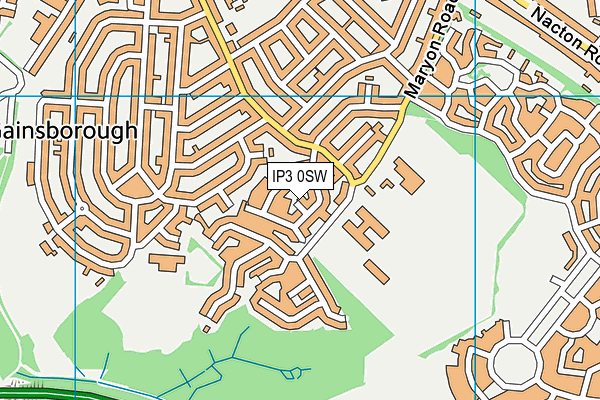 IP3 0SW map - OS VectorMap District (Ordnance Survey)