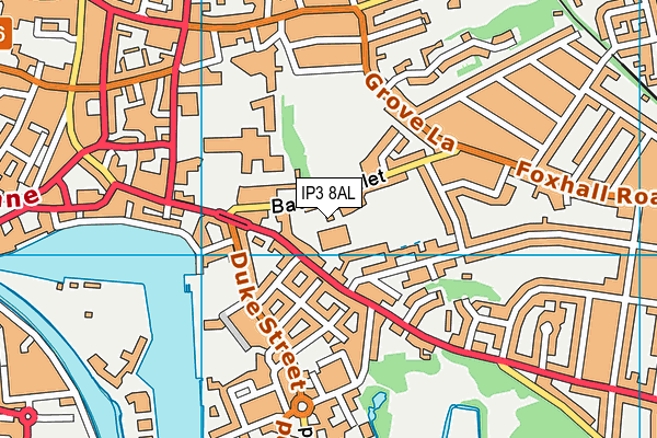 IP3 8AL map - OS VectorMap District (Ordnance Survey)