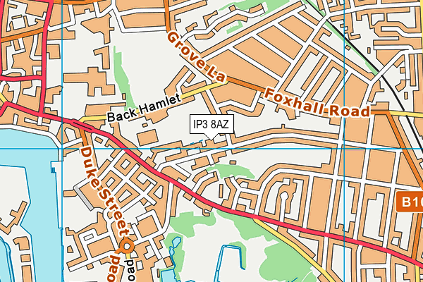 IP3 8AZ map - OS VectorMap District (Ordnance Survey)