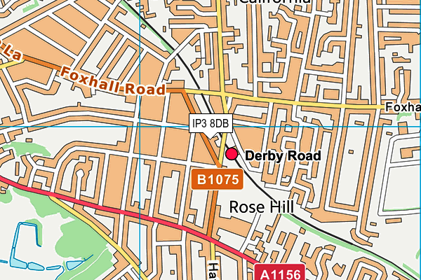 IP3 8DB map - OS VectorMap District (Ordnance Survey)