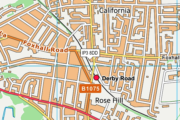 IP3 8DD map - OS VectorMap District (Ordnance Survey)