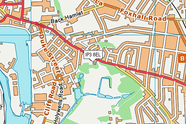IP3 8EL map - OS VectorMap District (Ordnance Survey)
