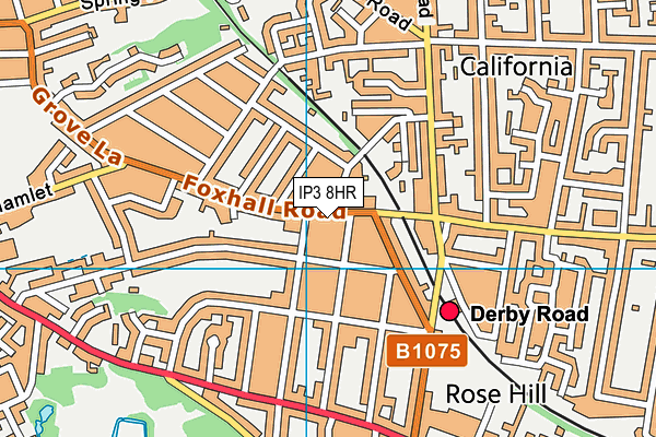 IP3 8HR map - OS VectorMap District (Ordnance Survey)