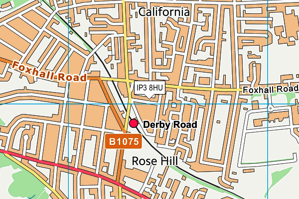 IP3 8HU map - OS VectorMap District (Ordnance Survey)