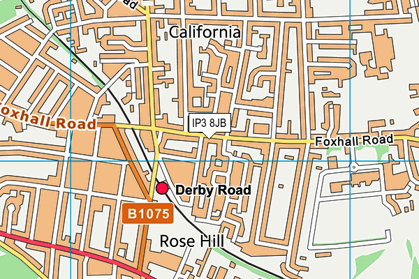 IP3 8JB map - OS VectorMap District (Ordnance Survey)