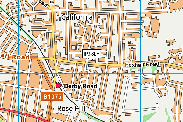 IP3 8LH map - OS VectorMap District (Ordnance Survey)
