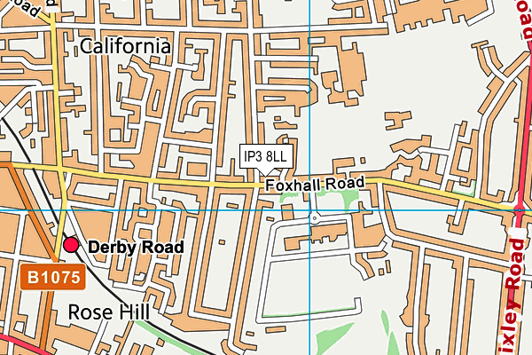 IP3 8LL map - OS VectorMap District (Ordnance Survey)
