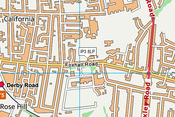 IP3 8LP map - OS VectorMap District (Ordnance Survey)