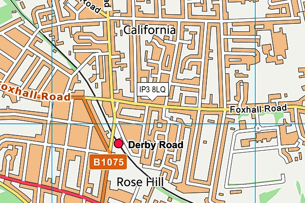 IP3 8LQ map - OS VectorMap District (Ordnance Survey)