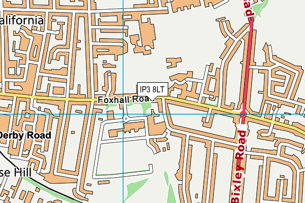 IP3 8LT map - OS VectorMap District (Ordnance Survey)