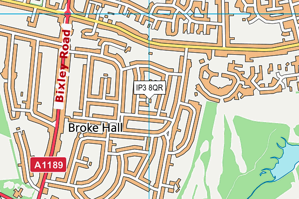 IP3 8QR map - OS VectorMap District (Ordnance Survey)