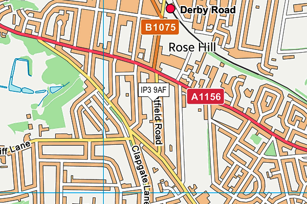 IP3 9AF map - OS VectorMap District (Ordnance Survey)