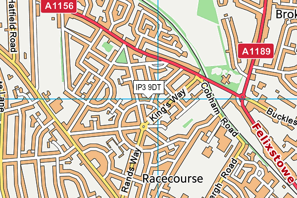 IP3 9DT map - OS VectorMap District (Ordnance Survey)