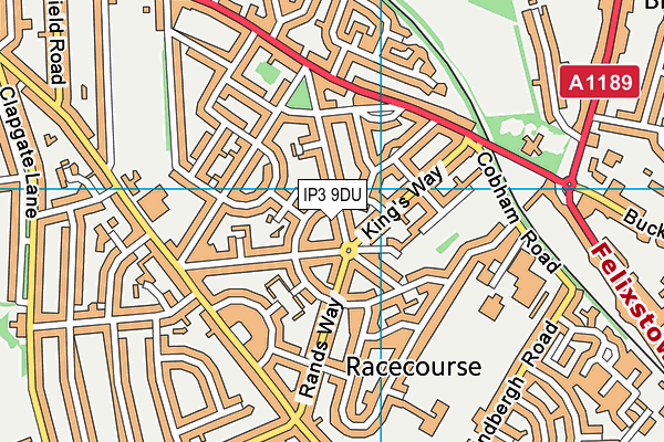 IP3 9DU map - OS VectorMap District (Ordnance Survey)