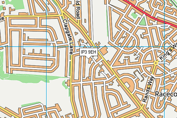 IP3 9EH map - OS VectorMap District (Ordnance Survey)