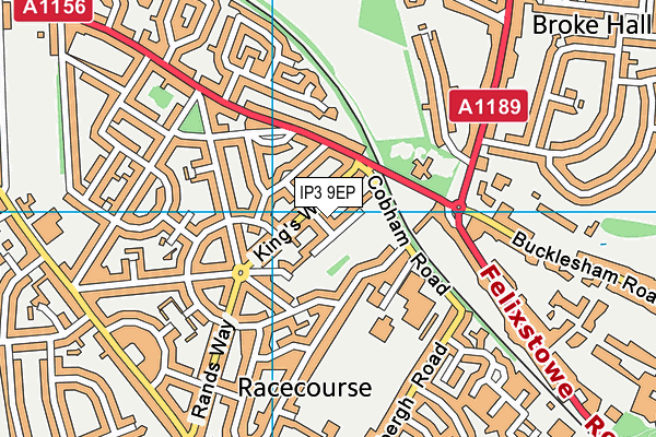 IP3 9EP map - OS VectorMap District (Ordnance Survey)