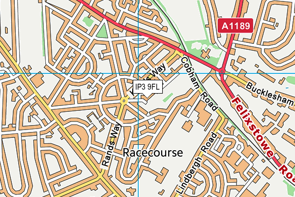 IP3 9FL map - OS VectorMap District (Ordnance Survey)