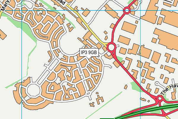 IP3 9GB map - OS VectorMap District (Ordnance Survey)