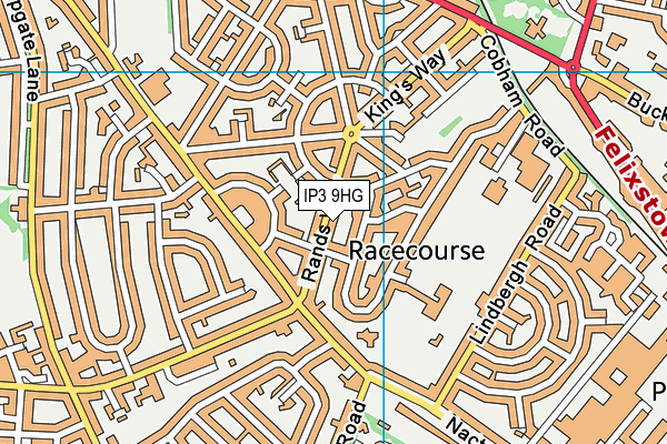 IP3 9HG map - OS VectorMap District (Ordnance Survey)