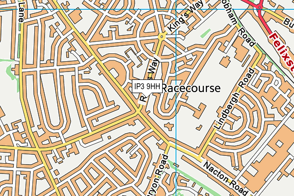 IP3 9HH map - OS VectorMap District (Ordnance Survey)