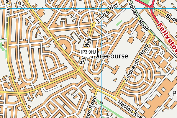 IP3 9HJ map - OS VectorMap District (Ordnance Survey)