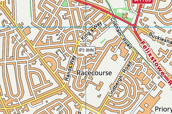 IP3 9HN map - OS VectorMap District (Ordnance Survey)