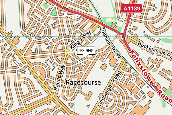 IP3 9HP map - OS VectorMap District (Ordnance Survey)