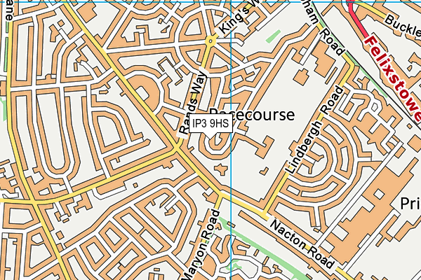 IP3 9HS map - OS VectorMap District (Ordnance Survey)