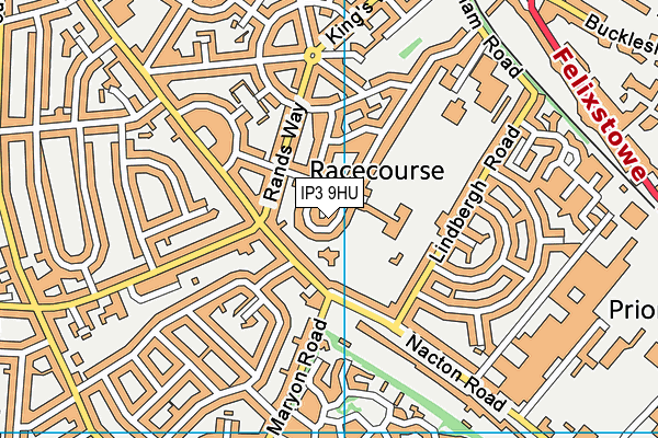 IP3 9HU map - OS VectorMap District (Ordnance Survey)