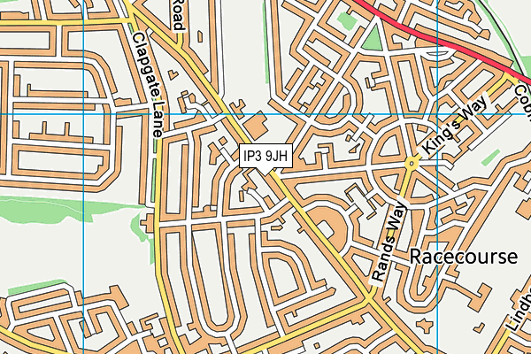 IP3 9JH map - OS VectorMap District (Ordnance Survey)