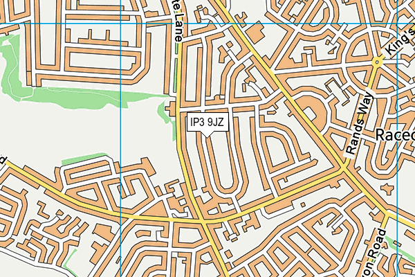 IP3 9JZ map - OS VectorMap District (Ordnance Survey)