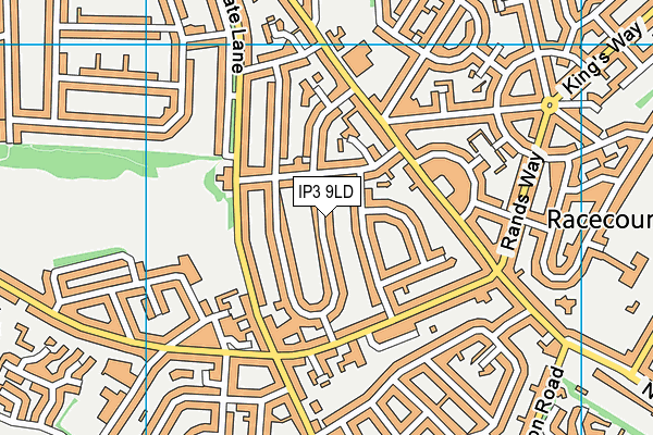 IP3 9LD map - OS VectorMap District (Ordnance Survey)