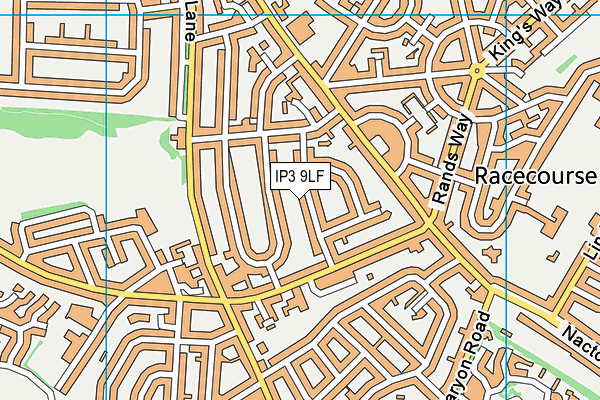 IP3 9LF map - OS VectorMap District (Ordnance Survey)