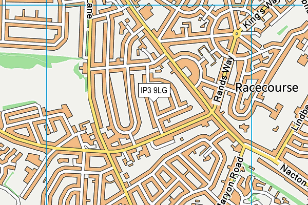 IP3 9LG map - OS VectorMap District (Ordnance Survey)