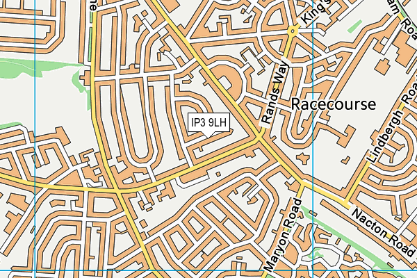 IP3 9LH map - OS VectorMap District (Ordnance Survey)
