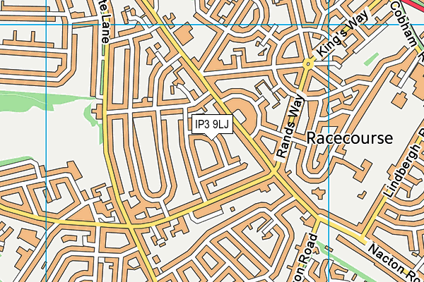 IP3 9LJ map - OS VectorMap District (Ordnance Survey)