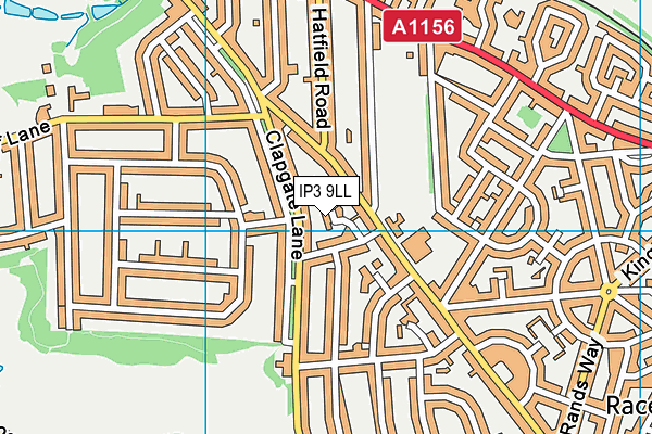 IP3 9LL map - OS VectorMap District (Ordnance Survey)
