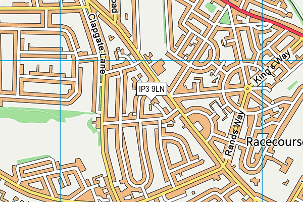 IP3 9LN map - OS VectorMap District (Ordnance Survey)
