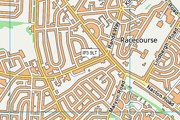 IP3 9LT map - OS VectorMap District (Ordnance Survey)