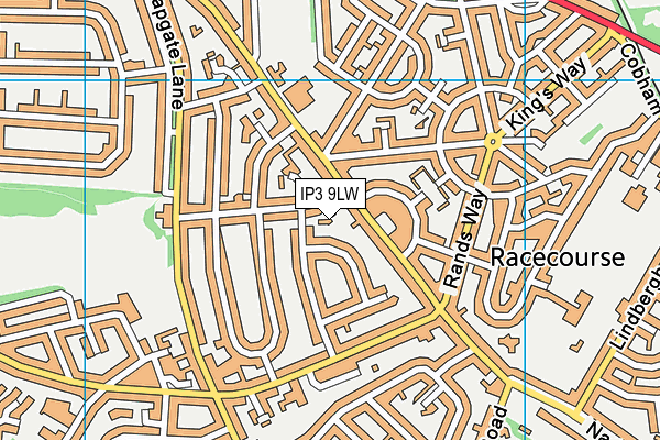 IP3 9LW map - OS VectorMap District (Ordnance Survey)