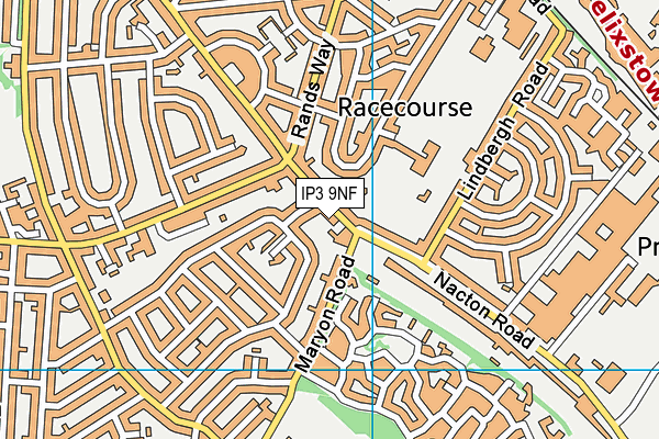 IP3 9NF map - OS VectorMap District (Ordnance Survey)