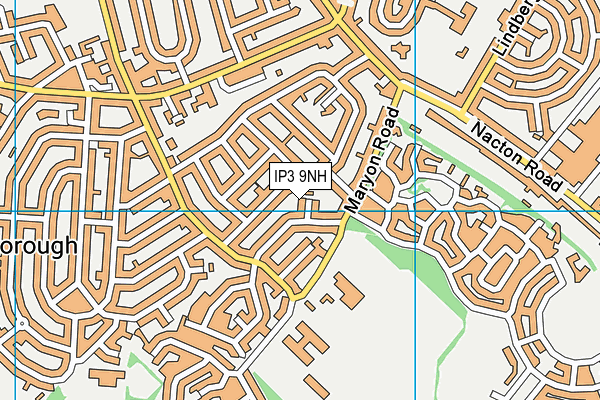 IP3 9NH map - OS VectorMap District (Ordnance Survey)