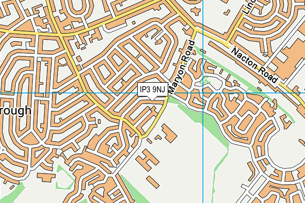 IP3 9NJ map - OS VectorMap District (Ordnance Survey)