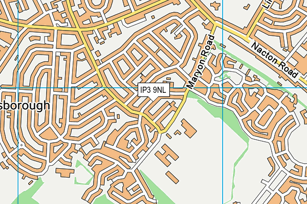 IP3 9NL map - OS VectorMap District (Ordnance Survey)
