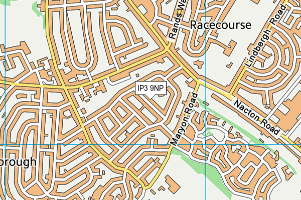 IP3 9NP map - OS VectorMap District (Ordnance Survey)