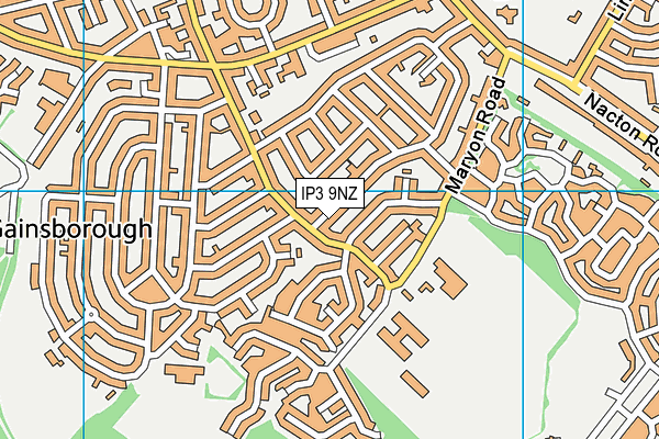 IP3 9NZ map - OS VectorMap District (Ordnance Survey)